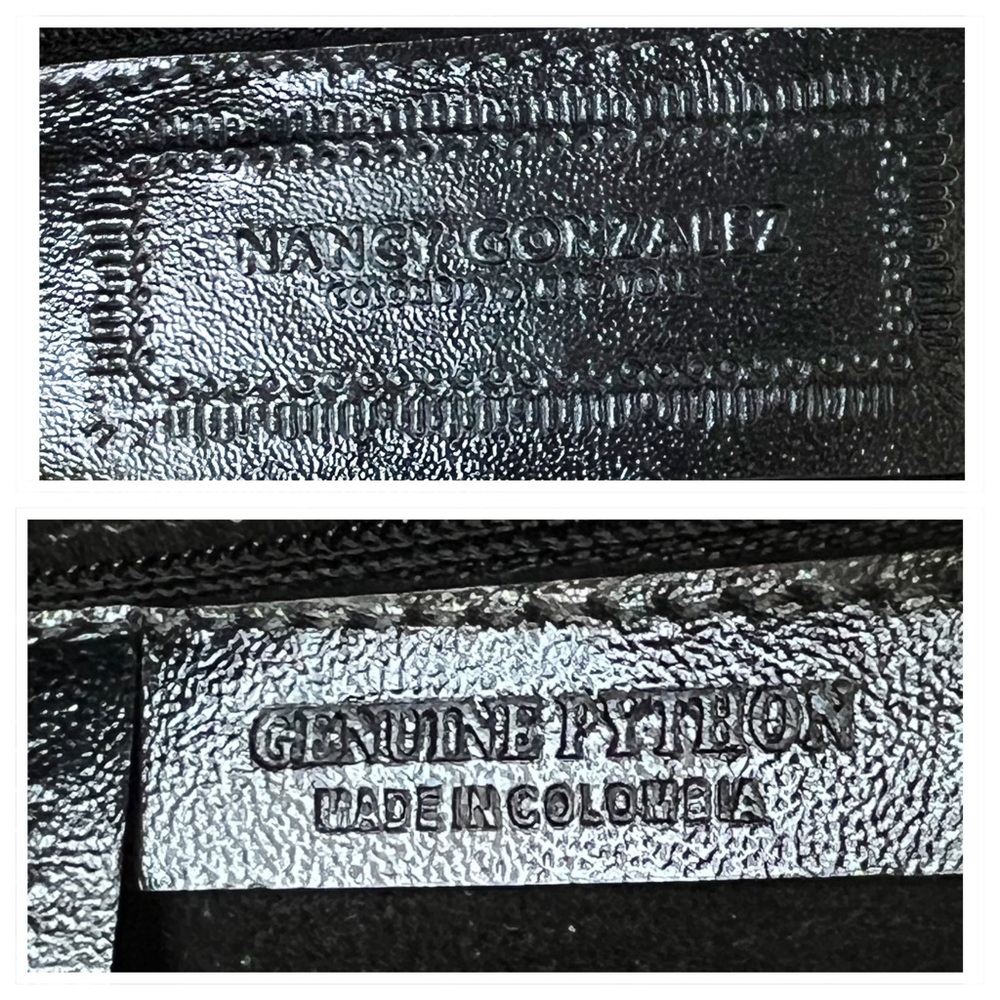 Nancy Gonzalez Python Suede Woven Snake Skin Purs… - image 5